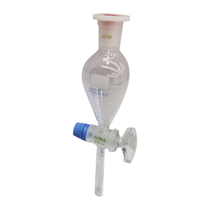 Simax Separating Funnel, Acc. To Squibb, with Stopcock, 50mL, Socket Joint 19/26, Borosilicate Glass, European, Each Each