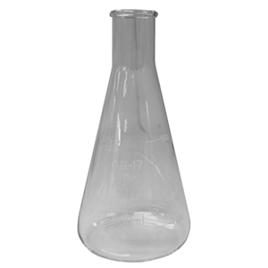 Livingstone Erlenmeyer Conical Flask, 500ml, Narrow Neck, 34mm Neck Diameter, Borosilicate Glass, Graduated, Each