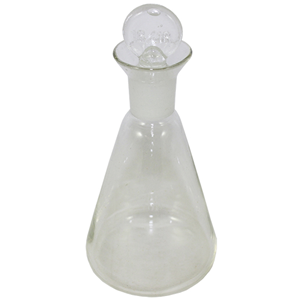 Livingstone Iodine Determination Flask, 100ml, Wide Spout, with Ground-in Stopper, Borosilicate Glass, Each Each