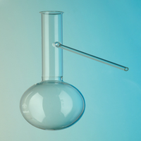 Flask Glass Fractionating Arm Automatic Mid Neck 250ml European Each
