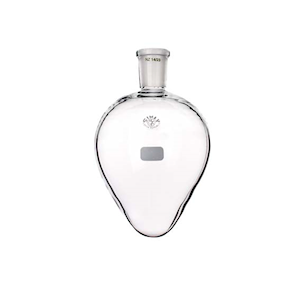 Simax Flask, Heart-Shaped, 50mL, Socket Joint 14/23, Height 88mm, Borosilicate Glass, European, Each Each