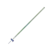 Livingstone Burette,50ml,with Straight Bore Stopcock,with Teflon Key,0.1ml Subdivision,with Schellbach's Stripe,Class AS,Glass,Each Each
