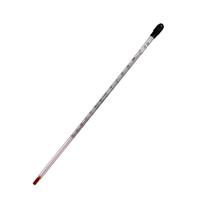 Damaged,LIV Laboratory Thermometer, Red Spirit, -20deg to 110deg Celsius, 2.0deg Divisions, White Back, 300mm Length, Each