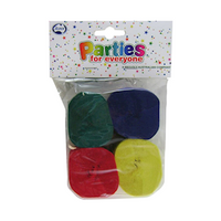 Alpen Parties for Everyone Crepe Streamers, 35mm x 13m, Mixed Colours, 4 Pieces/Pack Pack