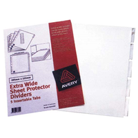 SHEET PROTECTOR DIVIDERS 5 INSERTABLE TABS E/WIDE WHITE 5/PK Set