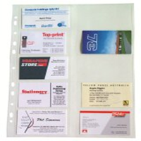 BUS. CARD POCKET A4 BANTEX PACCK/10 Pack