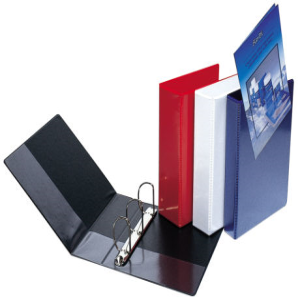 Bantex Insert Ring Binder, A4, 38mm, 2 D-Rings, Grey, Each Each