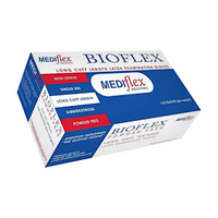 Bioflex Latex Examination Gloves, Powder Free, Long Cuff, 28cm, Medium, Cream Colour, 100 Pieces/Box, 1,000 Pieces/Carton