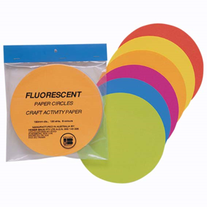 Paper Circles, 180mm, 80GSM, Biodegradable, Standard, 120/Pack Pack