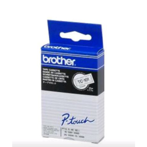 BROTHER TAPE CASSETTE TC-101 BLK/CLEAR EACH Each
