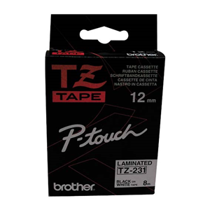 Brother Tape Tz 12mm Tz-231 Blk On White Each Each