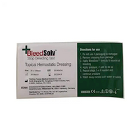 BleedSolv Topical Haemostatic Gauze Dressing, 5 x 10cm, Sterile, Hypoallergenic, 12 Pieces/Box