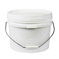 Elite Bucket without Lid, Recyclable Plastic, 10L, White, Each Each
