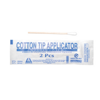 STERILE COTTON TIP 7.5CM 2/PK Pack