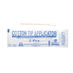 STERILE COTTON TIP 7.5CM 2/PK Pack