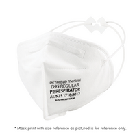 Detmold Medical D95 P2 Respirator Masks, with Head Bands & Fitclip, AS/NZ Standard, Non-Sterile, Latex Free, 25/Box Box