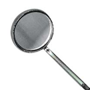 Herda & Greenaway Mouth Mirror Only, Plane Size #4, Stainless Steel, 12/Pack Pack
