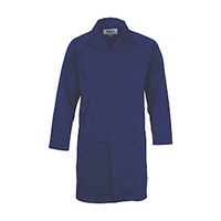 DNC Laboratory Coat, Dust Coat, 200GSM, 115 - 120cm, Double Extra Large, 65pct Polyester, 35pct Cotton, Dark Blue, Each Each