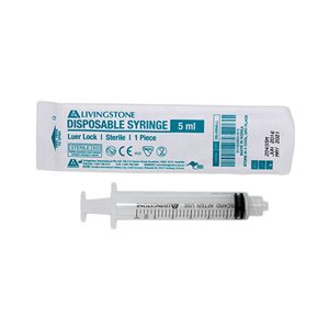 Livingstone Syringe, 3ml, Luer Lock Tip, Latex Free, Hypoallergenic, Non-Sterile, Loose