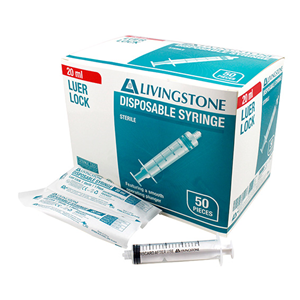 Livingstone Syringe, 3ml, Luer Lock Tip, Latex Free, Hypoallergenic, Non-Sterile, Loose