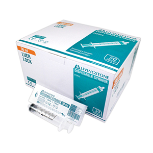 Livingstone Syringe, 3ml, Luer Lock Tip, Latex Free, Hypoallergenic, Non-Sterile, Loose
