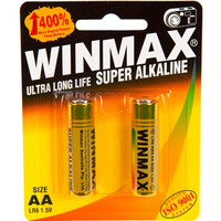 Winmax AA Super Alkaline Batteries 2/Pack Pack