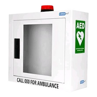 CardiAct AED Defibrillator Wall Alarmed Cabinet, with Strobe Light, 350mm x 295mm x 150mm, Each 1