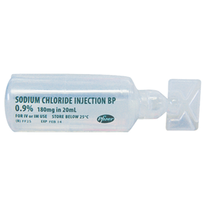 Pfizer 0.9% Sodium Chloride Injectable BP Solution