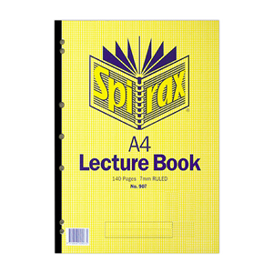 Spirax No. 907, Lecture Pad, A4, 140 Pages, Each Each