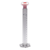 Mixing Cylinder 2000ml, Glass Base And Poly Stopper, European Glass, Each Each