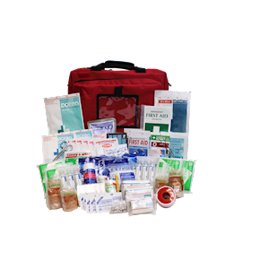 Livingstone Victoria Low Risk First Aid Kit, with Additional Module, Complete Set In Red Heavy Duty Carry Bag, for 1-25 People Kit