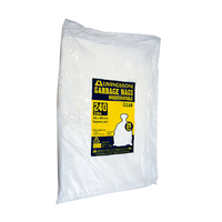 Livingstone Garbage Bag Bin Liner 240L 115x145cm 20um Heavy Duty Biodegradable HDPE Star Seal Clear, 25 Pieces/Pack