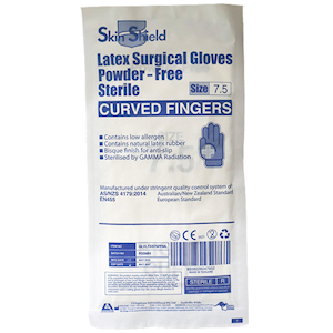 Skin Shield Biodegradable Latex Surgical Gloves, Powder Free, Sterile, Size 6.0, 50 Pairs/Box Box
