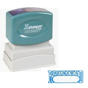 XSTAMPER 1203 RECEIVED (SPACE)BLUE EACH Each