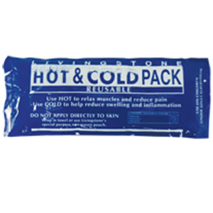 Livingstone Hot and Cold Pack, 10 x 25cm, Reusable, Clear Non-Staining Gel, 50/Carton Kit