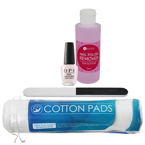 Livingstone At-Home Nail Kit, With Nude Pink OPI Nail Polish + Cosmetic Pads + Nail Polish Remover + Nail File, Kit Kit