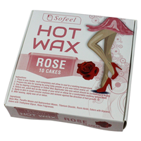Sofeel Hot Wax, Rose Scent, 10 Cakes of 50 grams, 500 Grams/Box Box
