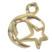 Dangle Gold - Moon & Star Each