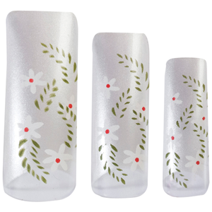 HAWLEY TIPS AIR BRUSHED W PEARL,SMALL W FLOWERS & LEAVES- 70 Pack