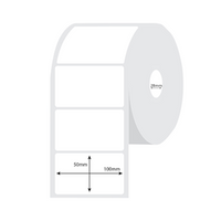 Ink Station Direct Thermal Labels, 100 x 150mm, 25mm Core, Perforated, White, 500 Labels/Roll, 12 Rolls/Carton