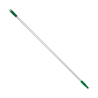 Vikan Mop Handle, 25mm, 1460mm, Anodised Aluminium, Polypropylene, Green, Each Each