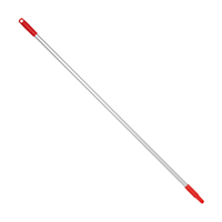 Vikan Mop Handle, 25mm, 1460mm, Anodised Aluminium, Polypropylene, Red, Each Each