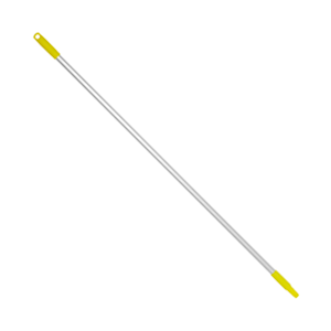Vikan Mop Handle, 25mm, 1460mm, Anodised Aluminium, Polypropylene, Yellow, Each Each