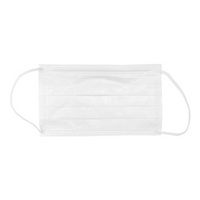 Kimtech Pure M3 Pleat-Style Face Masks, 18cm, with 7" Knitted Earloops, Sterile, White, 20 Pieces/Bag, 10 Bags/Box, 200 Pieces/Carton