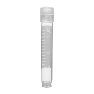 Livingstone Cryogenic Tube, Internal Thread, 4mL, 12.30 x 70.3(H) mm, 1.0 - 3.6 Graduation, Polypropylene, 25 Pieces/Bag, 250 Pieces/Box Box