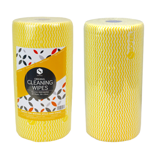 Maxvalu Delux Cleaning Wipes 50 x 30cm, Yellow, 85 Sheets/Roll, 6 Rolls/Carton Carton
