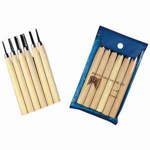 LINO CARVING SET OF 6 KNIVES IN A WALLET Each