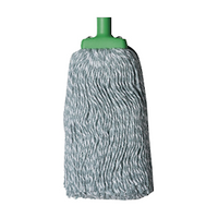 Livingstone Contractor Cotton Yarn Mop Head, 350g, 22mm Screw Type, Green, Each Each