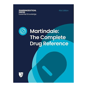 Lippincott Williams & Wilkins USA Martindale: The Complete Drug Reference, By Alison Brayfield, Catherine Cadart, Edition Number 41, 4,896 Pages, 27.6 x 21.9cm, Each Each
