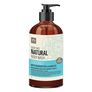 Nelum Body Wash 1L, Natural Coconut, Cocoa Butter & Jojoba Oil, Revitalising, Creamy Nourishing Formula, Each